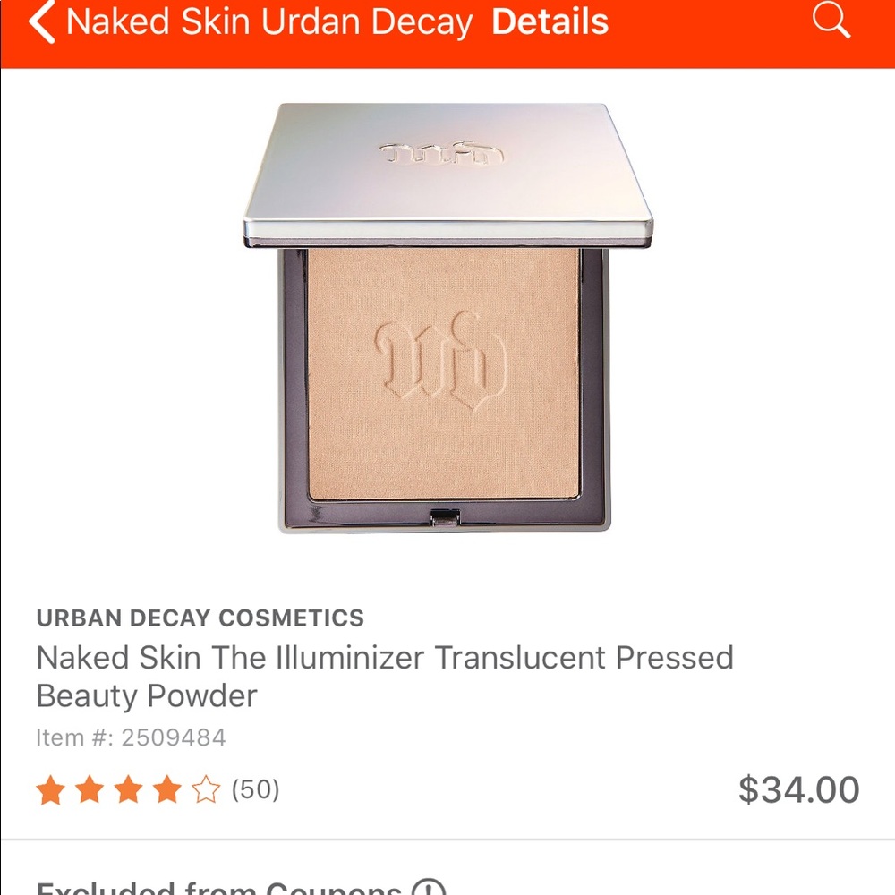 Naked skin Urban Decay medium